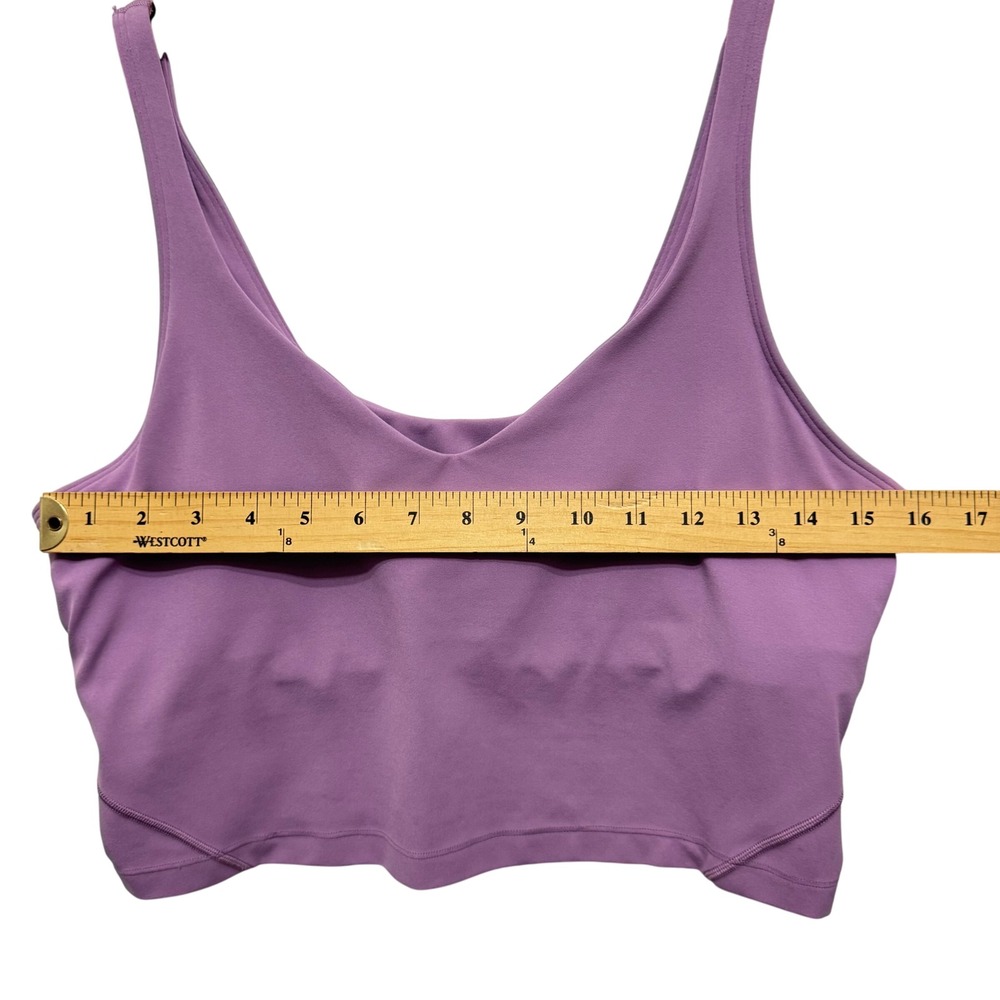 Lululemon Align V Neck Cropped Tank Top Lilac Purple Women's Sz 14‎ - Picture 4 of 6